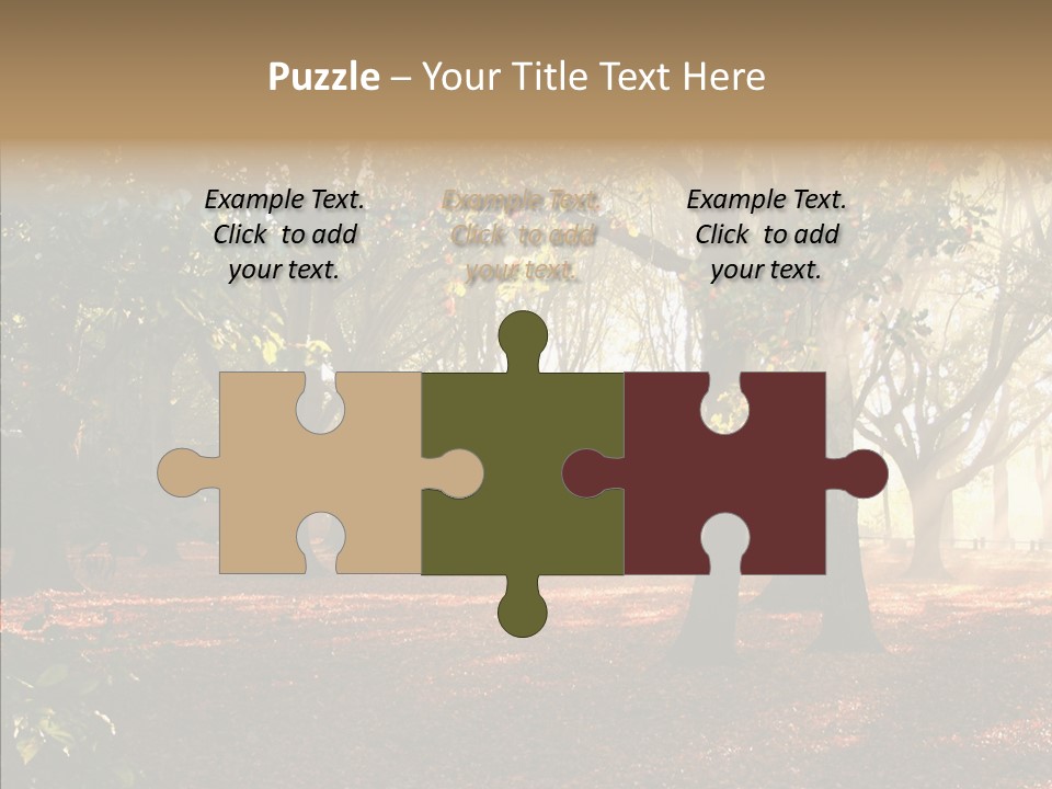 Branch Gold Ground PowerPoint Template