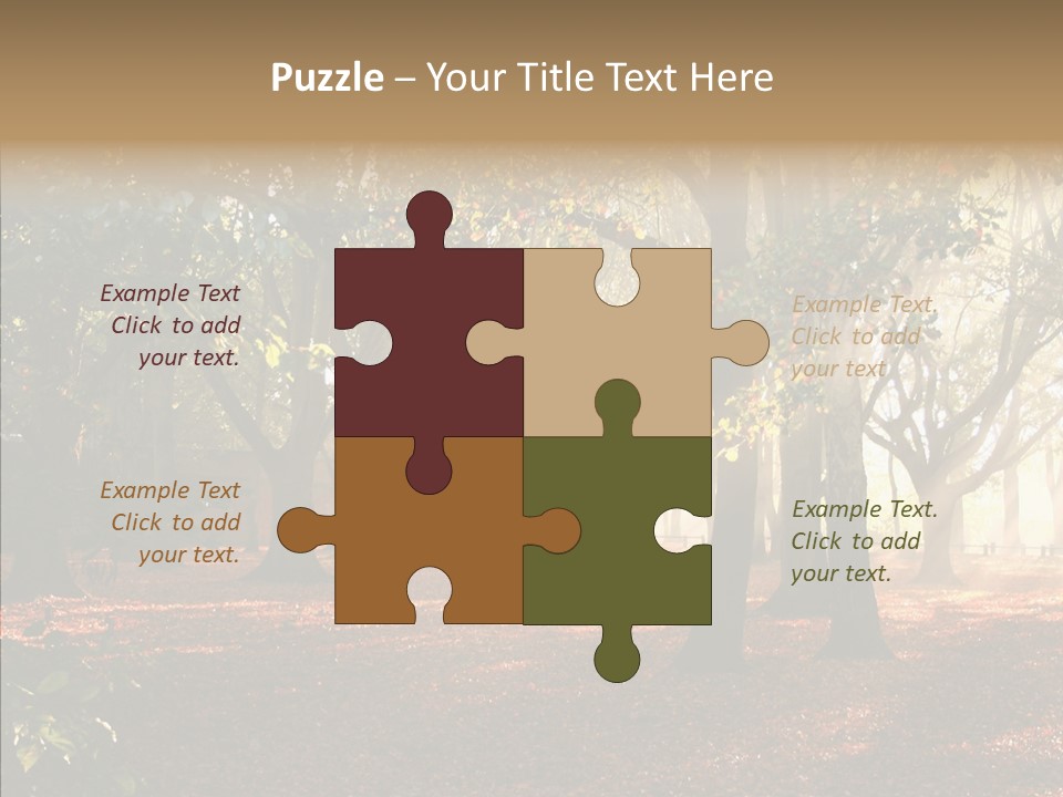 Branch Gold Ground PowerPoint Template