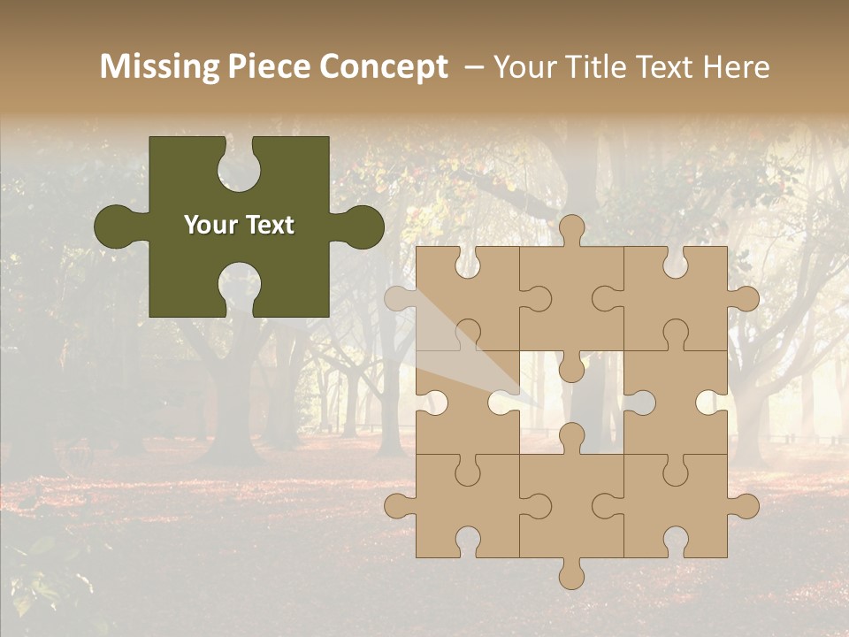 Branch Gold Ground PowerPoint Template