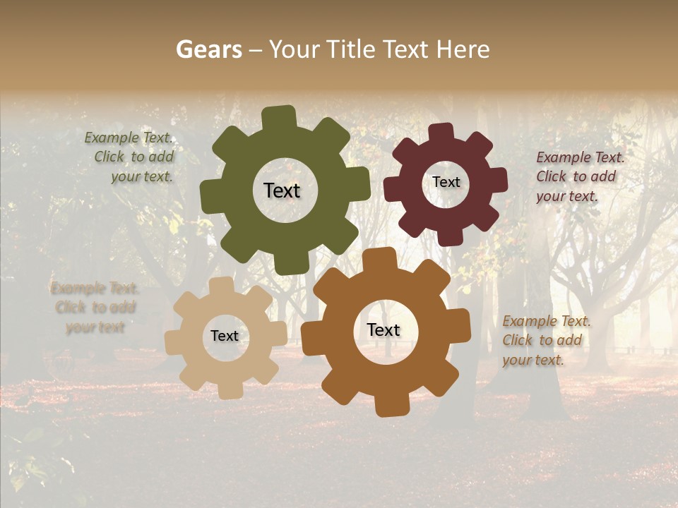 Branch Gold Ground PowerPoint Template