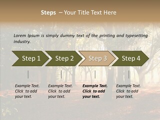 Branch Gold Ground PowerPoint Template