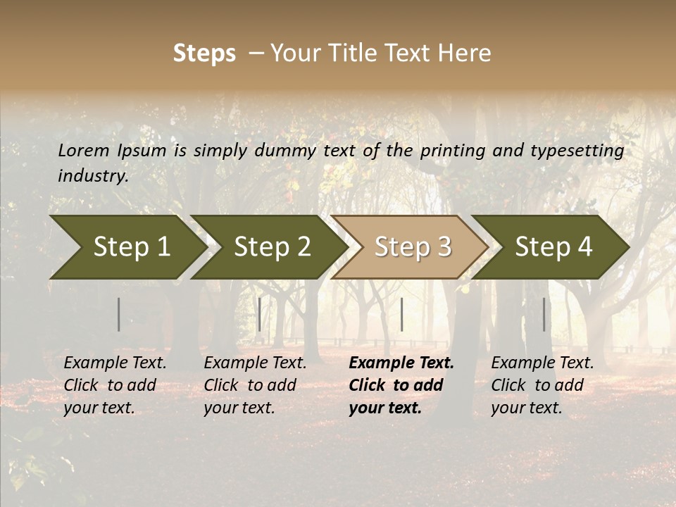 Branch Gold Ground PowerPoint Template
