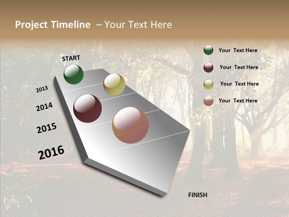 Branch Gold Ground PowerPoint Template