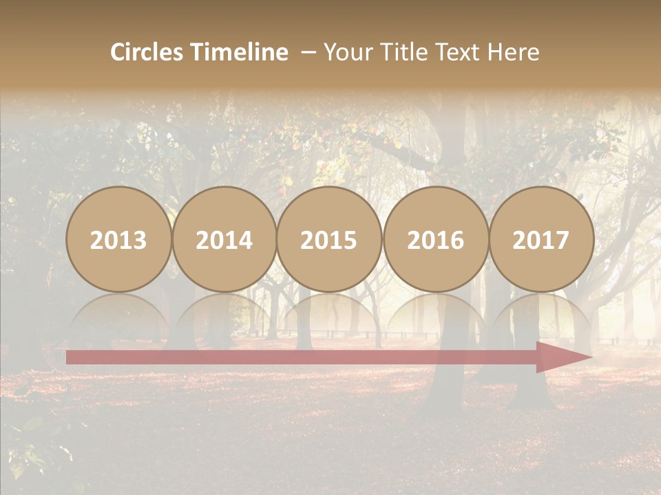 Branch Gold Ground PowerPoint Template