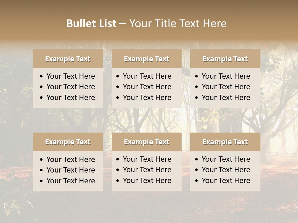 Branch Gold Ground PowerPoint Template