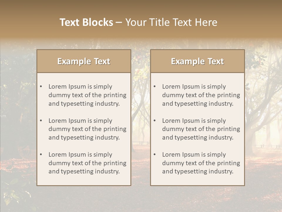 Branch Gold Ground PowerPoint Template