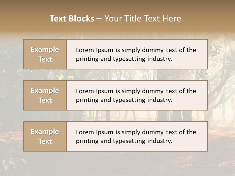 Branch Gold Ground PowerPoint Template