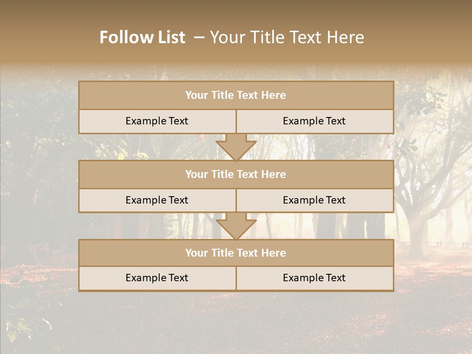 Branch Gold Ground PowerPoint Template