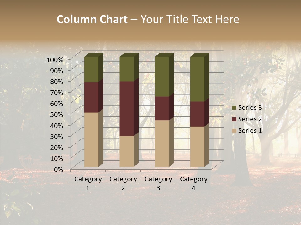 Branch Gold Ground PowerPoint Template