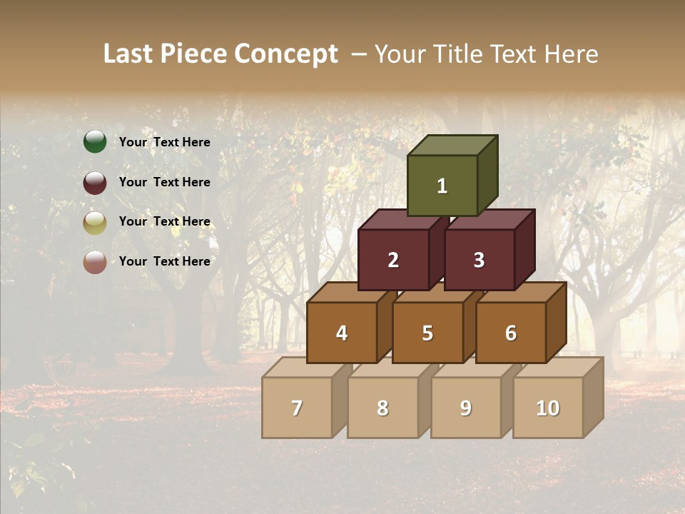 Branch Gold Ground PowerPoint Template