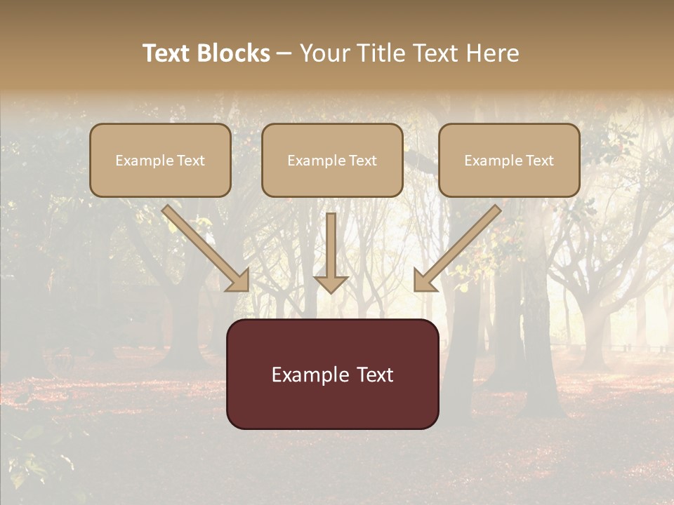 Branch Gold Ground PowerPoint Template