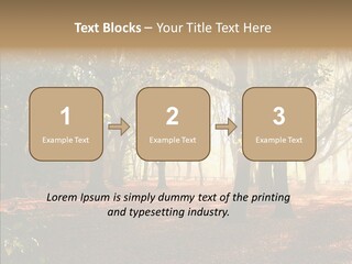 Branch Gold Ground PowerPoint Template
