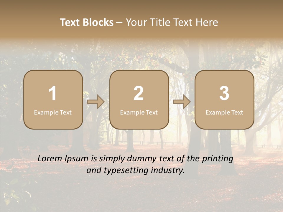 Branch Gold Ground PowerPoint Template