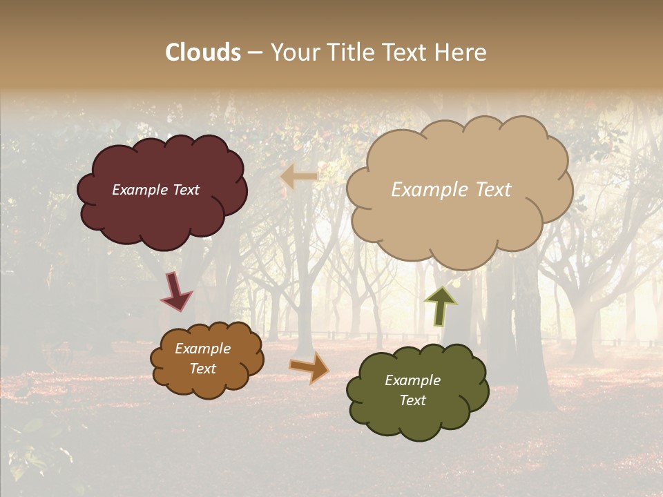 Branch Gold Ground PowerPoint Template