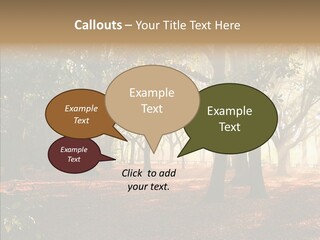 Branch Gold Ground PowerPoint Template