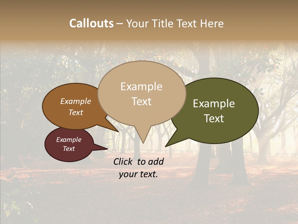 Branch Gold Ground PowerPoint Template