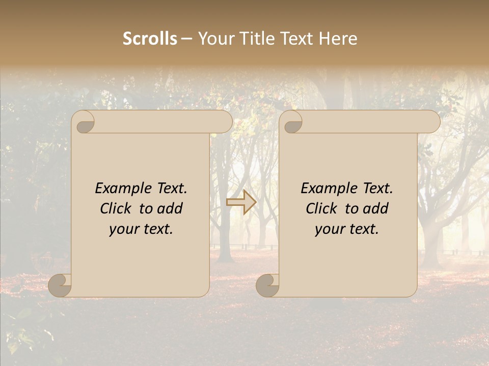 Branch Gold Ground PowerPoint Template