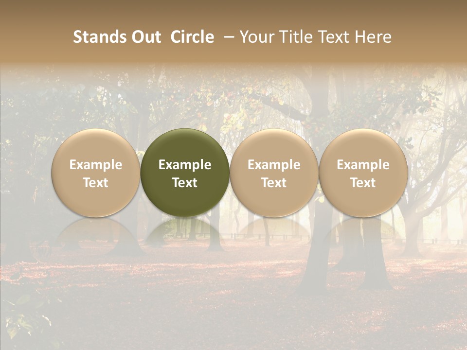 Branch Gold Ground PowerPoint Template