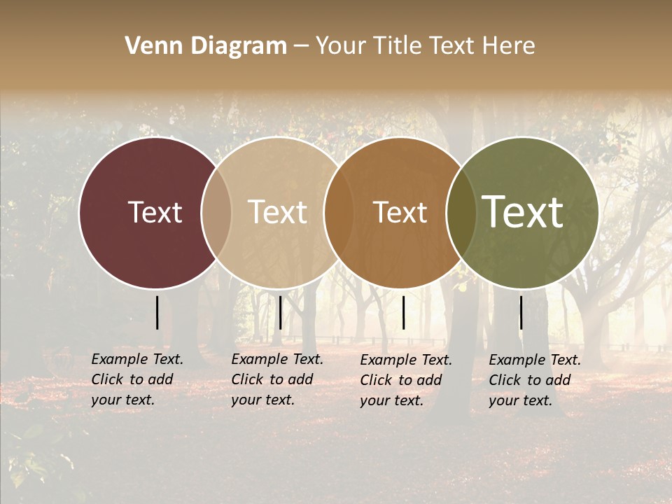 Branch Gold Ground PowerPoint Template