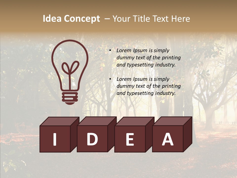 Branch Gold Ground PowerPoint Template