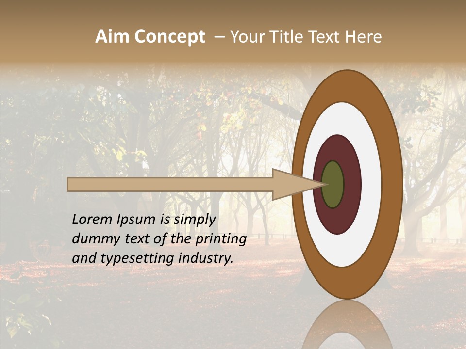 Branch Gold Ground PowerPoint Template