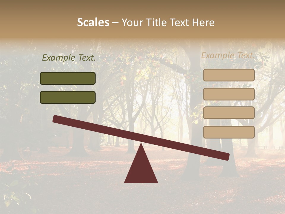 Branch Gold Ground PowerPoint Template