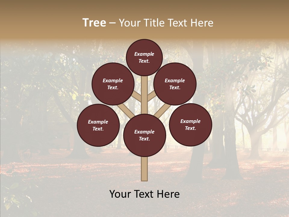 Branch Gold Ground PowerPoint Template