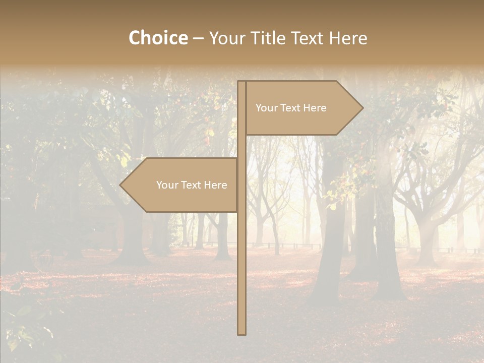 Branch Gold Ground PowerPoint Template