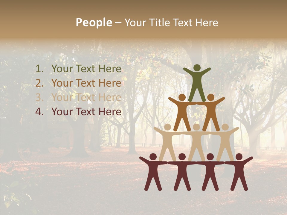 Branch Gold Ground PowerPoint Template