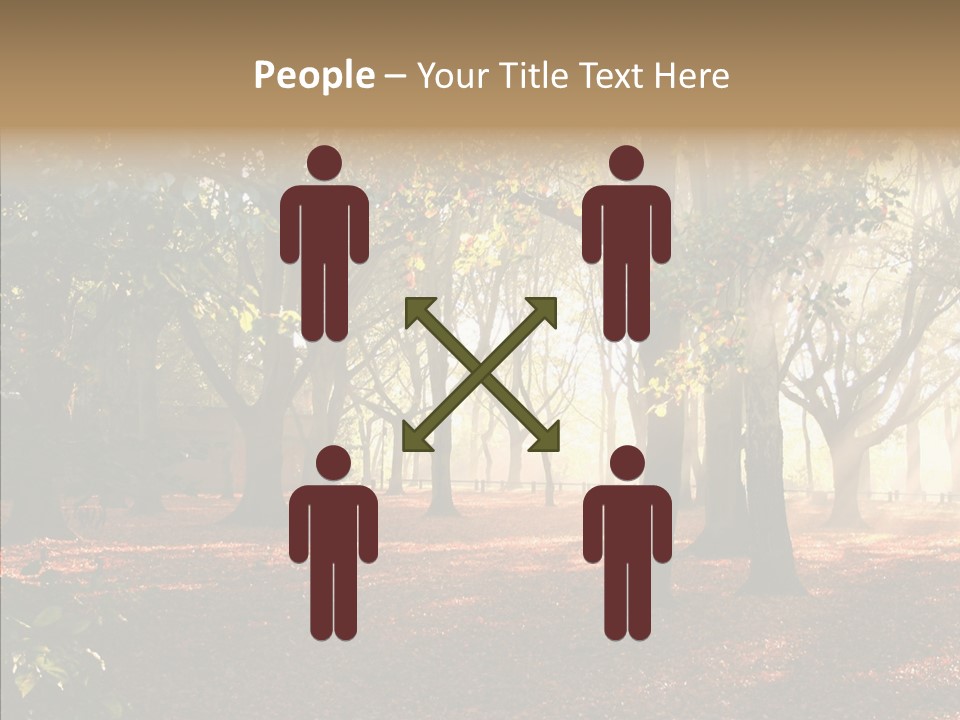 Branch Gold Ground PowerPoint Template