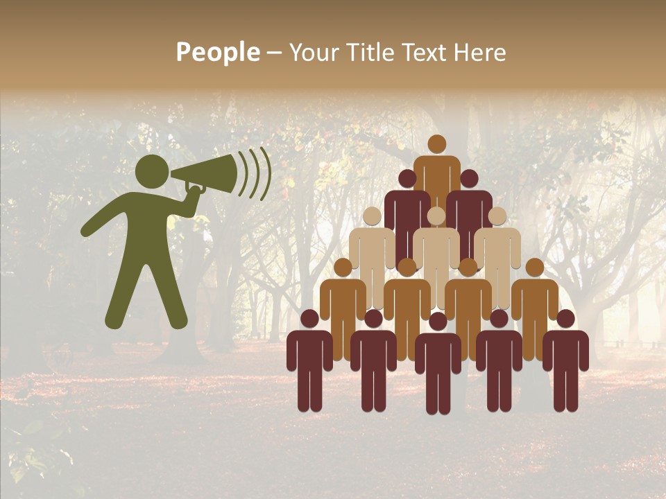 Branch Gold Ground PowerPoint Template