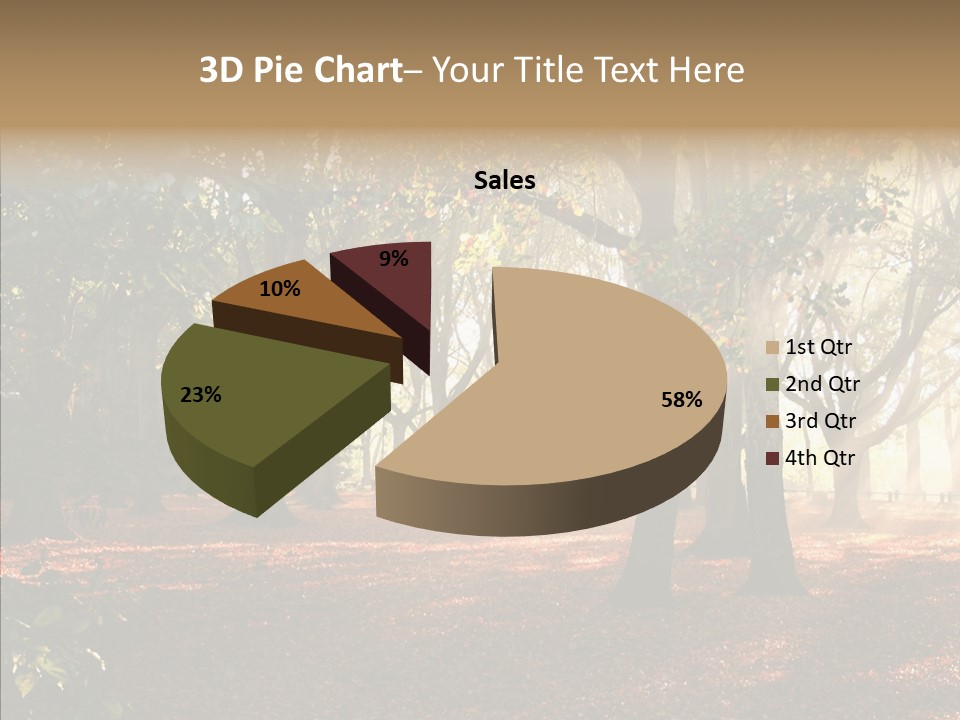Branch Gold Ground PowerPoint Template