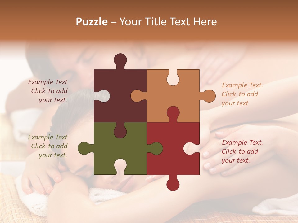 A Woman Getting A Back Massage From A Man PowerPoint Template