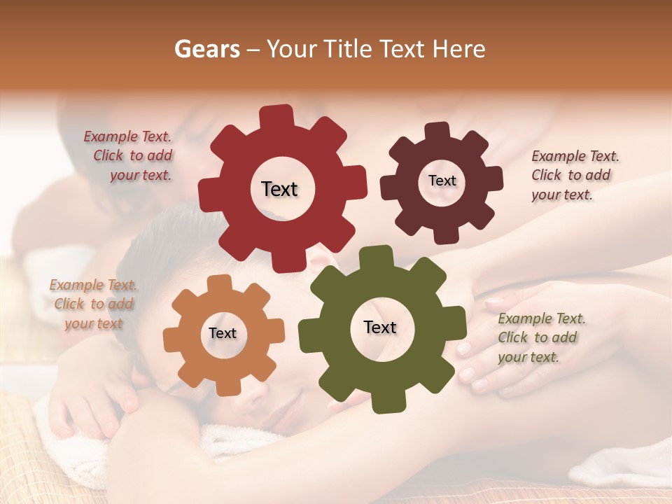 A Woman Getting A Back Massage From A Man PowerPoint Template