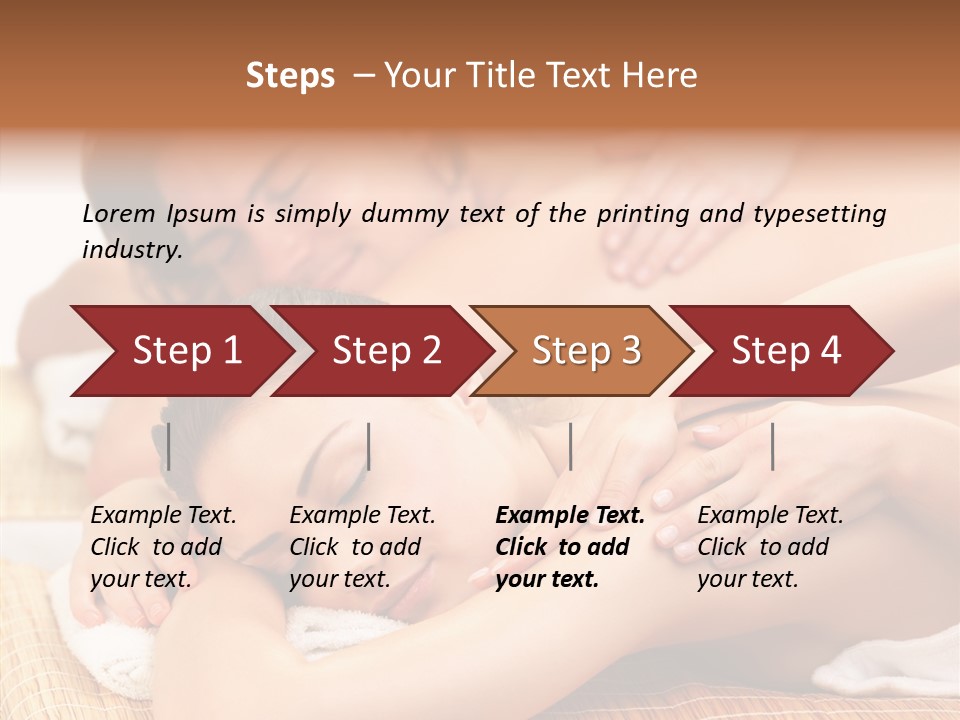 A Woman Getting A Back Massage From A Man PowerPoint Template