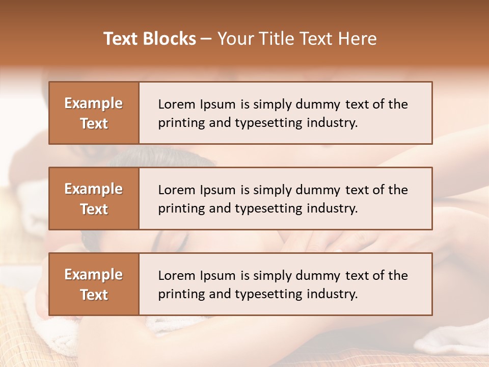 A Woman Getting A Back Massage From A Man PowerPoint Template