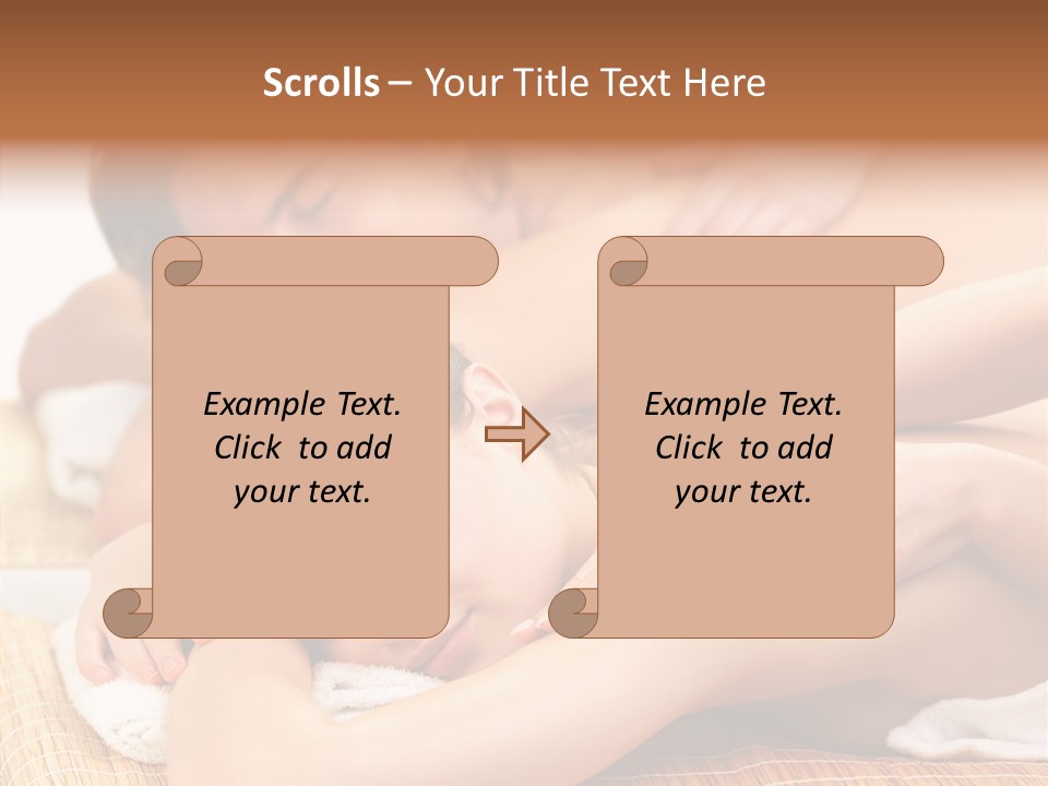 A Woman Getting A Back Massage From A Man PowerPoint Template