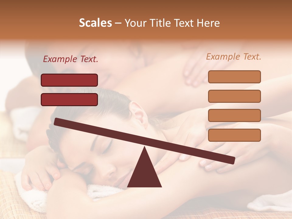 A Woman Getting A Back Massage From A Man PowerPoint Template