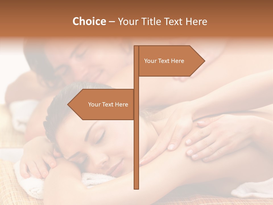 A Woman Getting A Back Massage From A Man PowerPoint Template