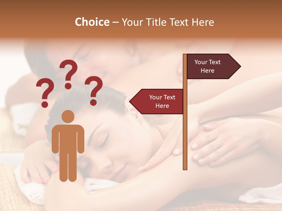 A Woman Getting A Back Massage From A Man PowerPoint Template