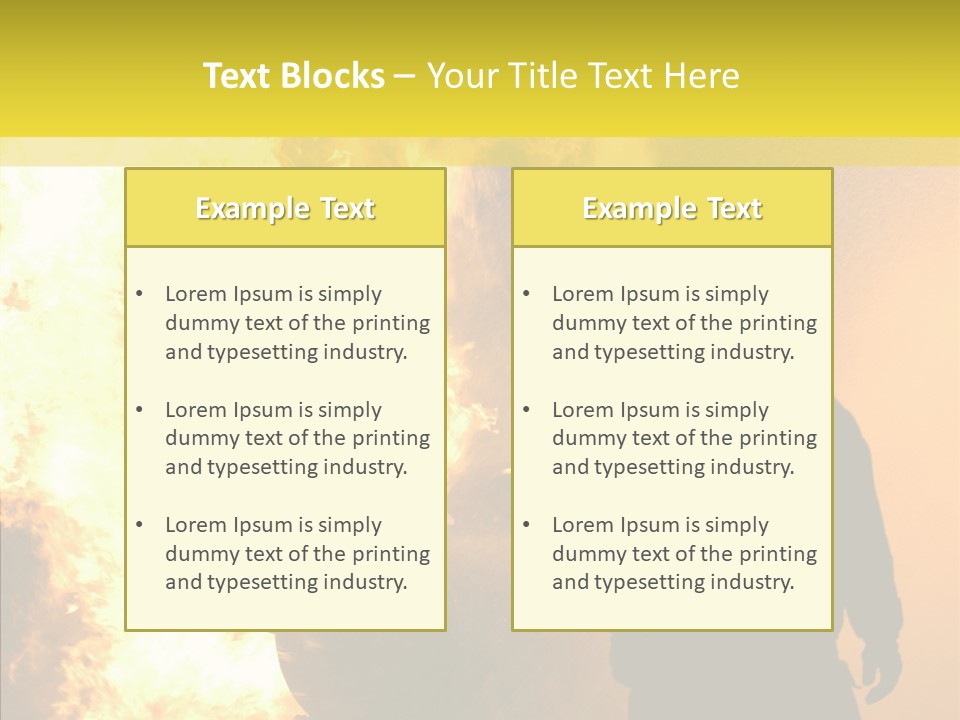 Firefighter Explosion Women PowerPoint Template