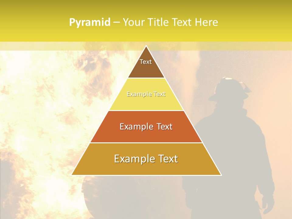 Firefighter Explosion Women PowerPoint Template