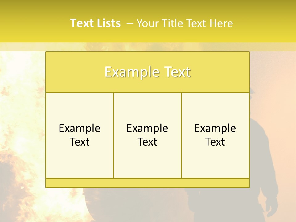 Firefighter Explosion Women PowerPoint Template