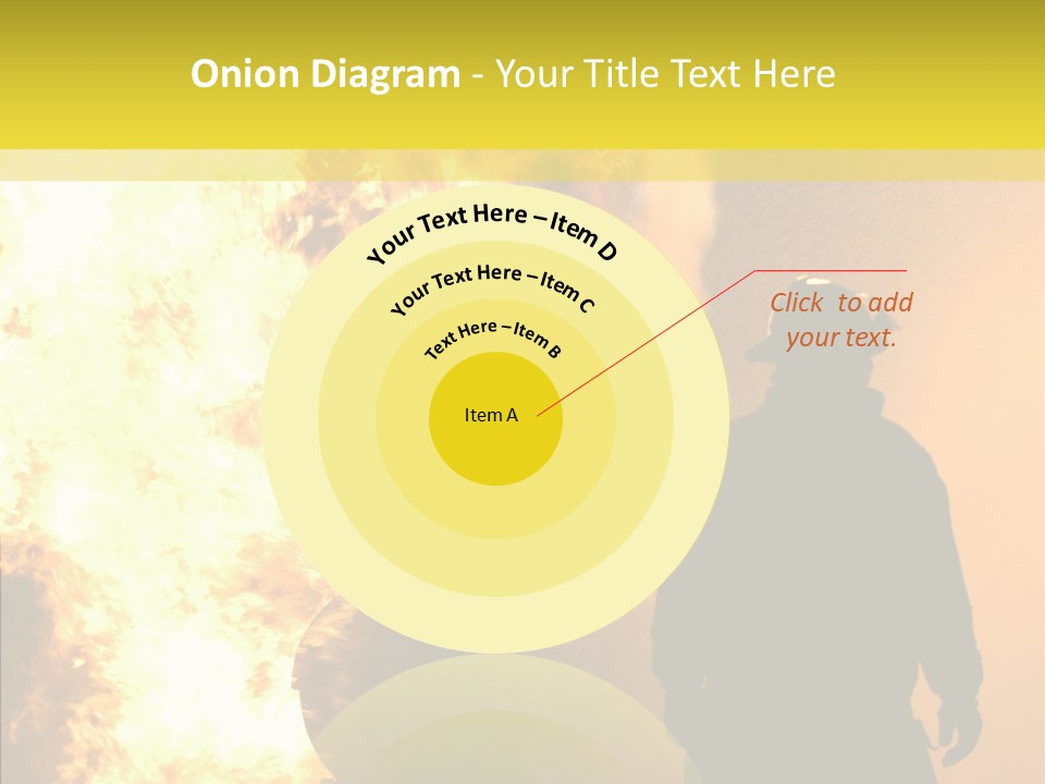 Firefighter Explosion Women PowerPoint Template