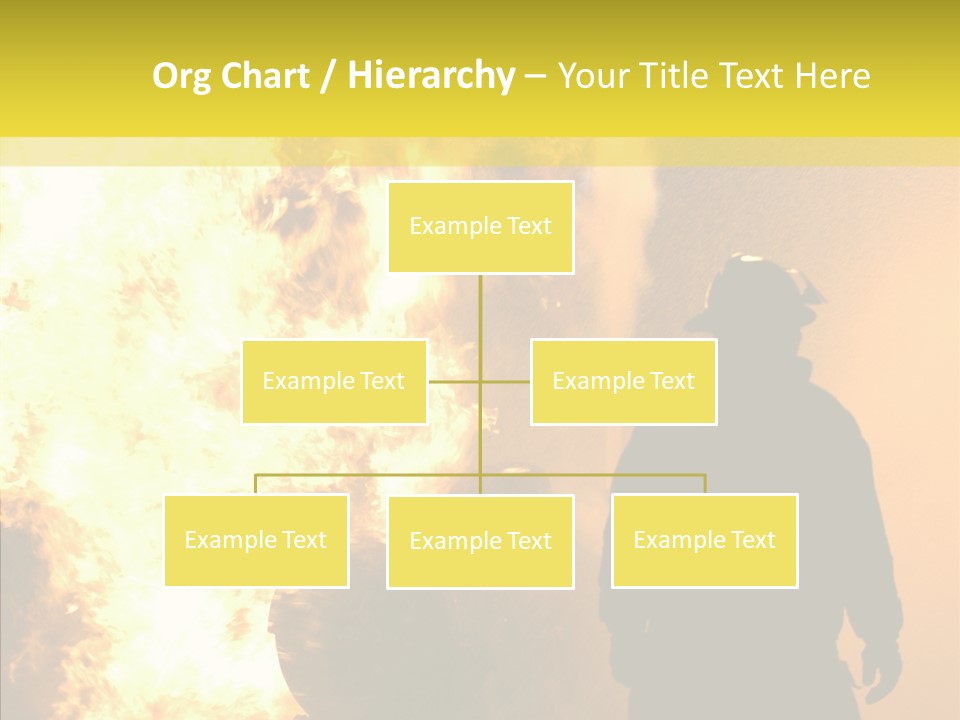 Firefighter Explosion Women PowerPoint Template