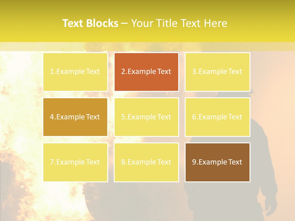 Firefighter Explosion Women PowerPoint Template