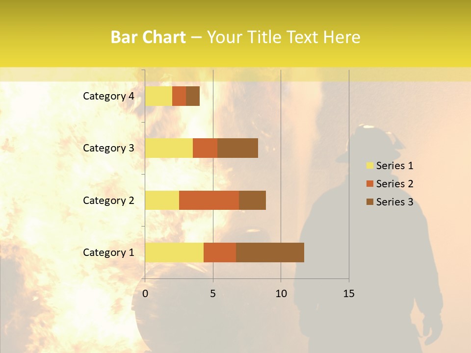 Firefighter Explosion Women PowerPoint Template