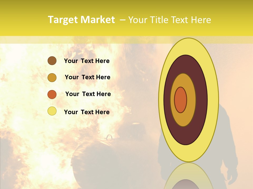 Firefighter Explosion Women PowerPoint Template