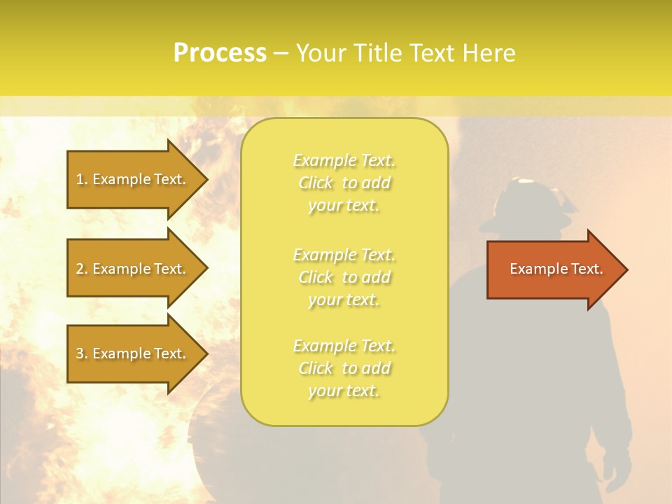 Firefighter Explosion Women PowerPoint Template