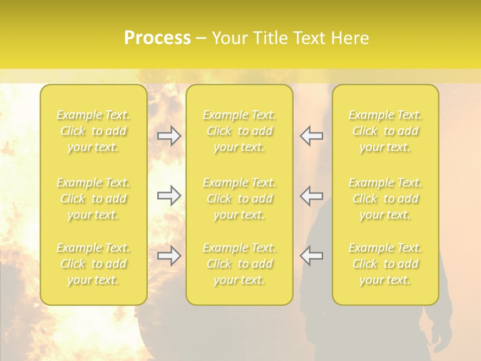 Firefighter Explosion Women PowerPoint Template